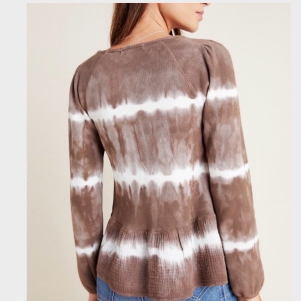 Anthropologie Cynthia Tie Dye Peplum Top - NWT Size Small - Picture 2 of 2